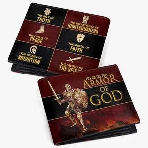 Armor of God Men's Leather Folded Wallet